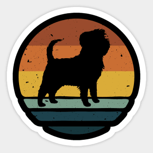 Dog Affenpinscher Retro Vintage706 paws Sticker